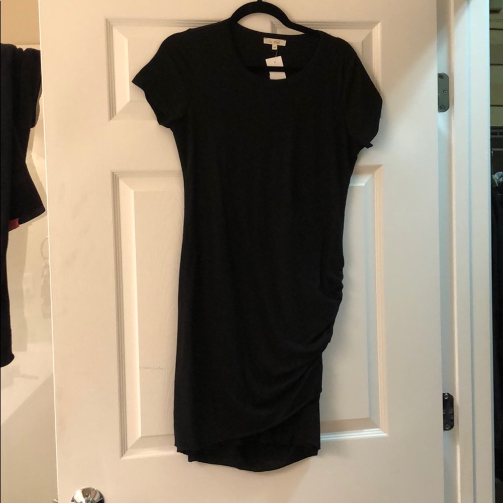Black Fitted T-shirt Dress